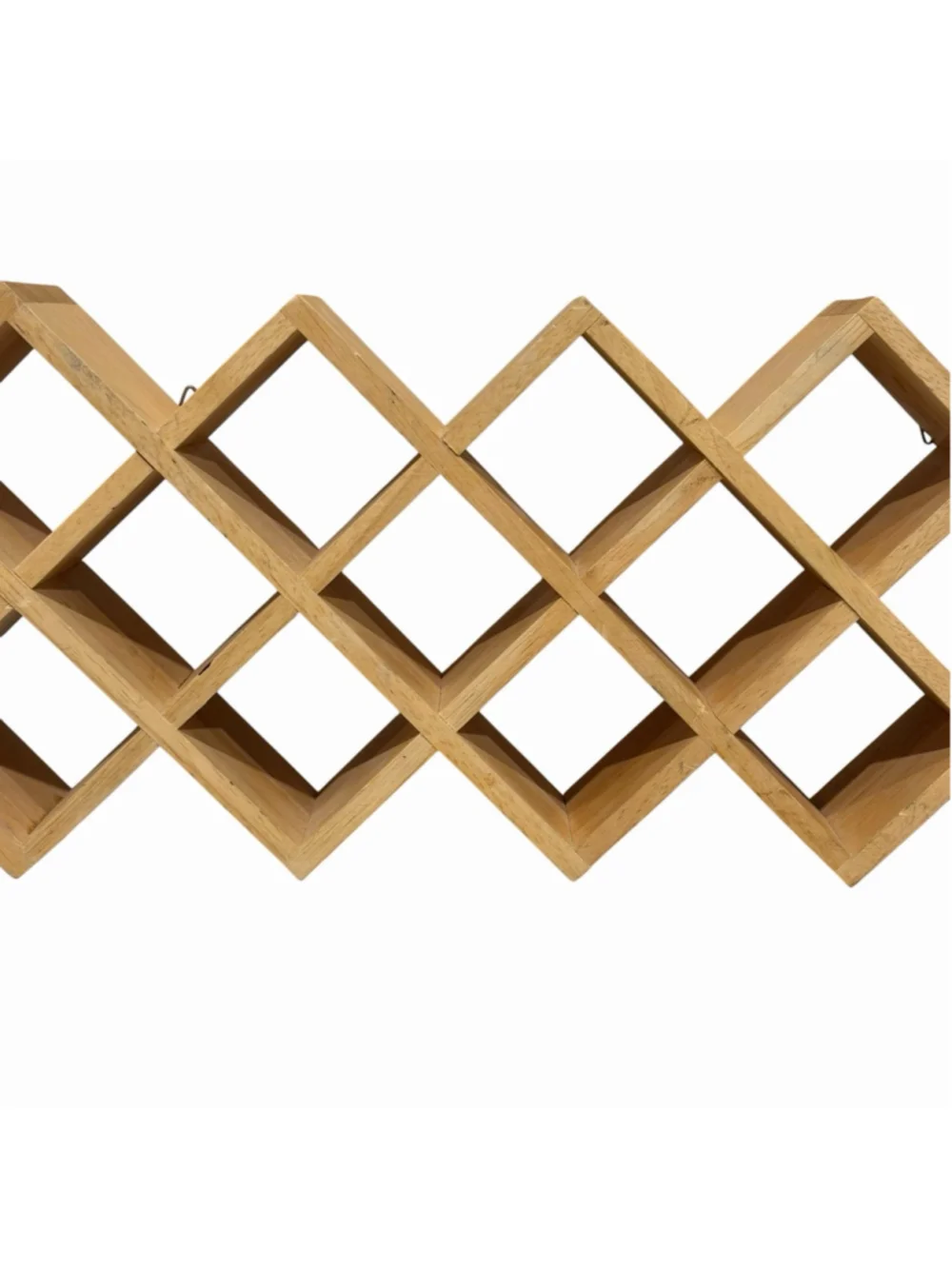 Wood Wall Display Shelf Shadow Box 14 Cubby Hanging Mini Cube Display Spice Rack